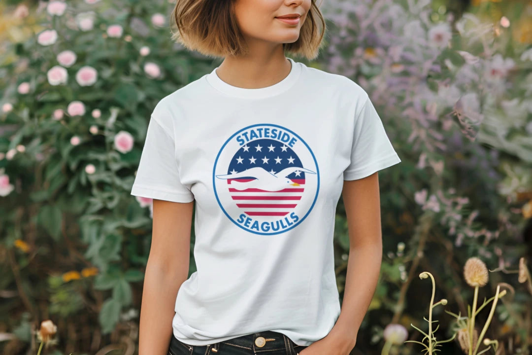 White Stateside Seagulls T-shirt