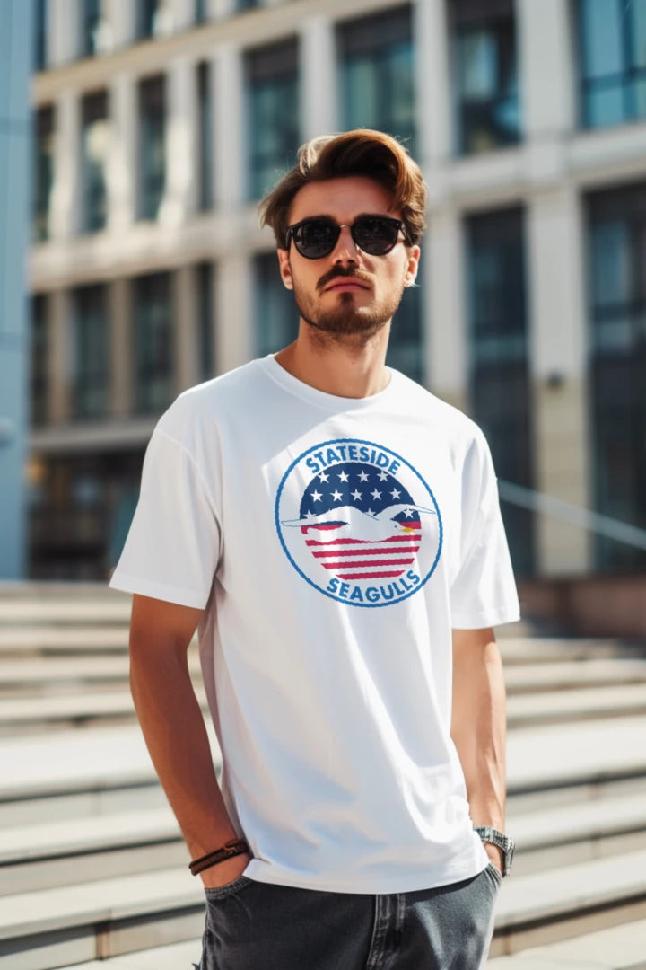 White Stateside Seagulls T-shirt
